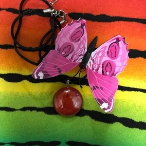 Marble Glass Bohemian Vintage Rare Unique Handmade Necklace